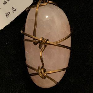 Rose Quartz #7, Polished Stone Pendant